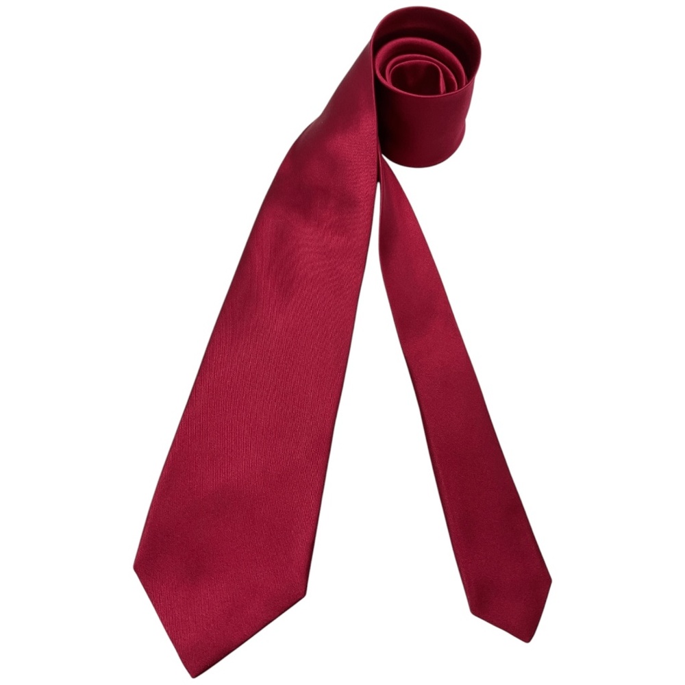 BARBA SEVENFOLD Solid Red Silk LUXURY Tie HANDMADE ITALY